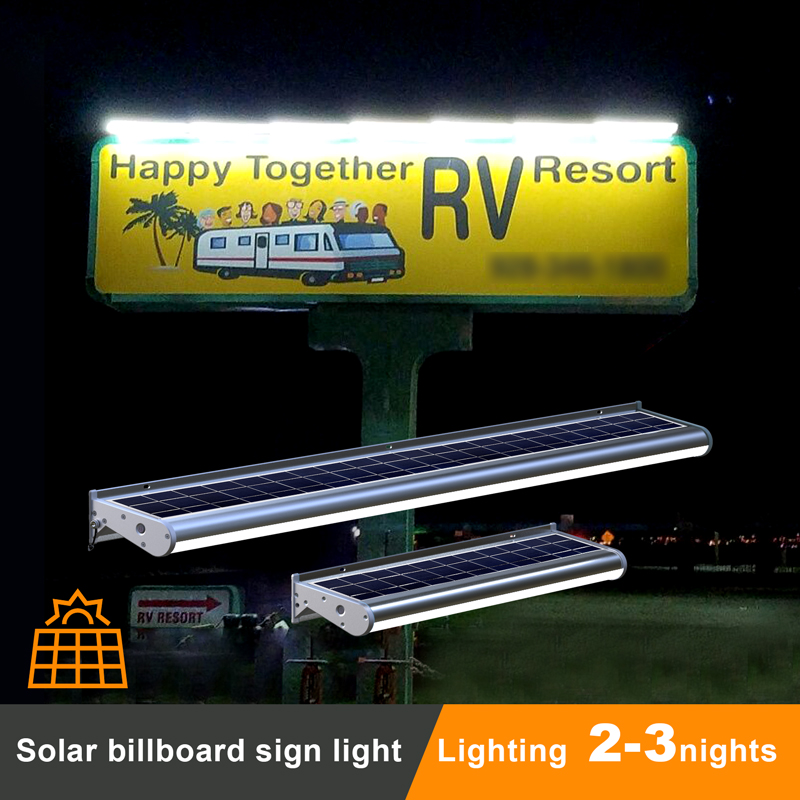 Outdoor Lighting Linear - ACMESHINE 30/60/120CM Aluminum IP65 Solar Billboard