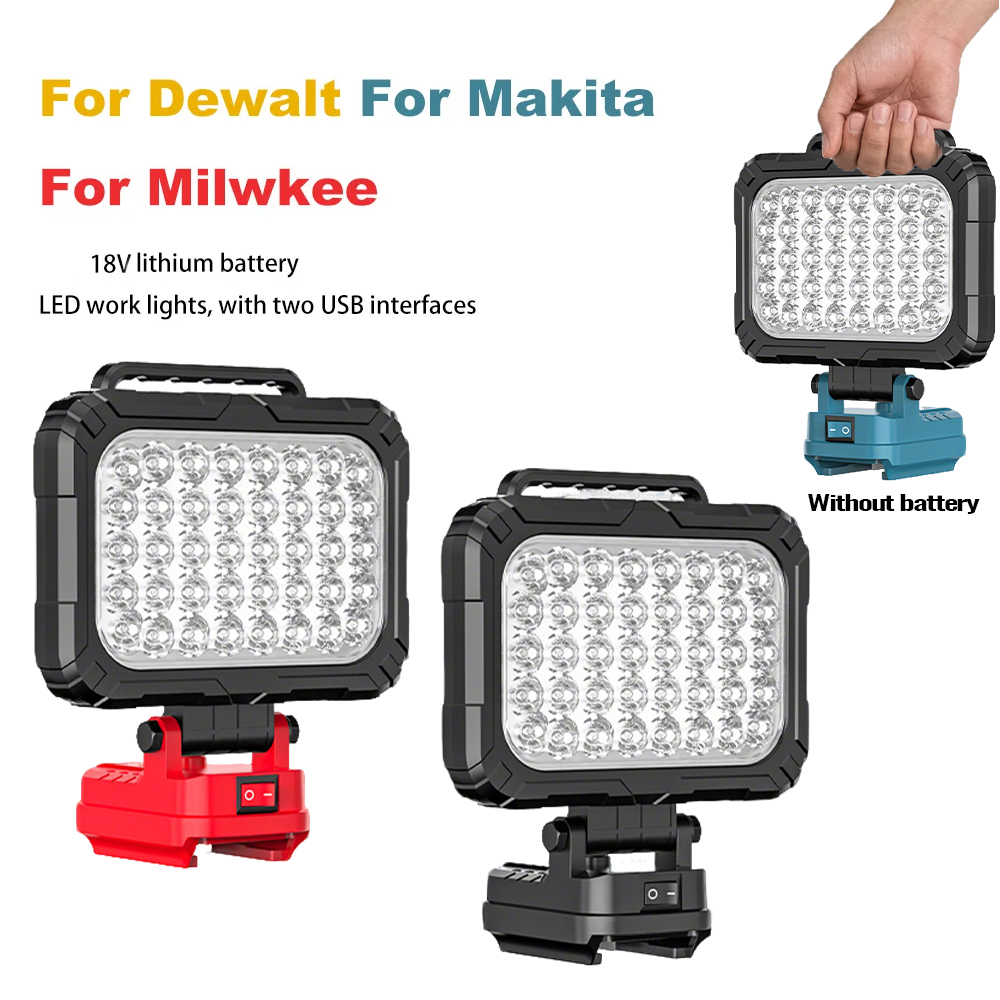 Outdoor Lighting Jobs - For Dewalt\Makita\ Milwaukee 18V Battery Portable