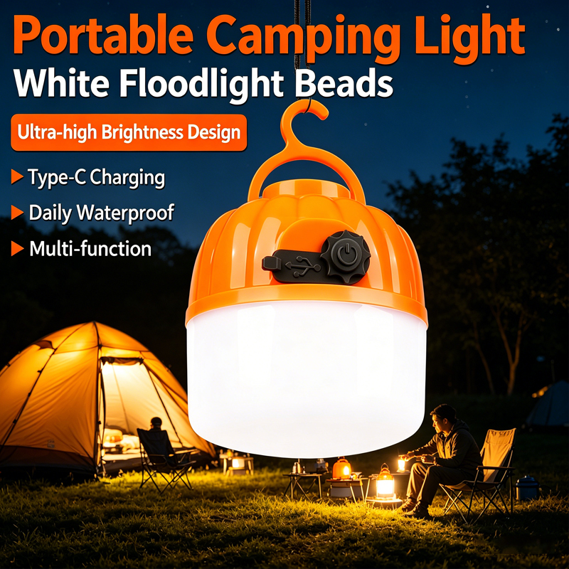 Outdoor Lighting Fixtures - Mini Portable LED Pumpkin Bulb 6500K