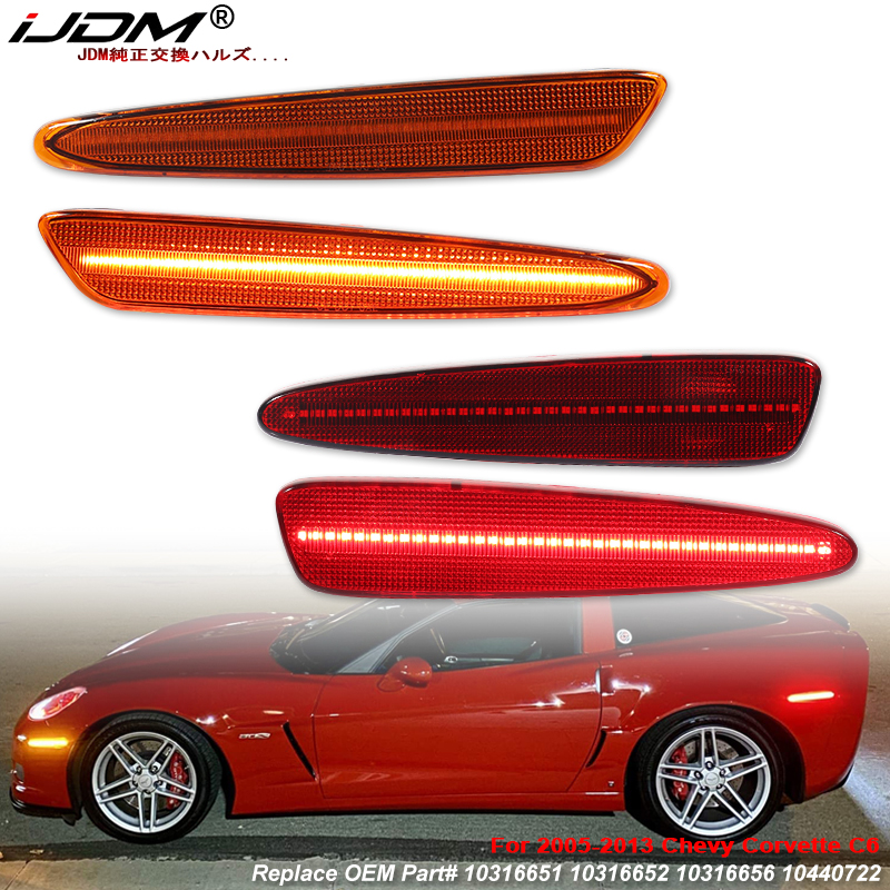 Outdoor Lighting Yellow - iJDM Front Rear Bumper LED Side