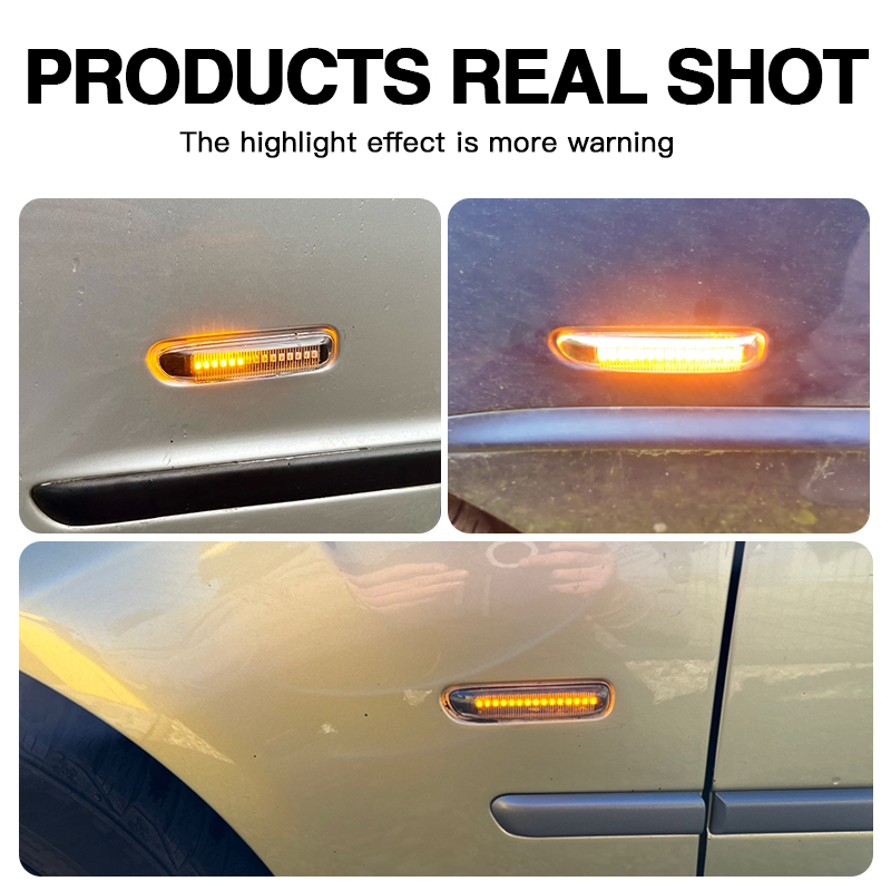 Outdoor Lighting Yellow - 2PCS LED Side Marker Turn Signal