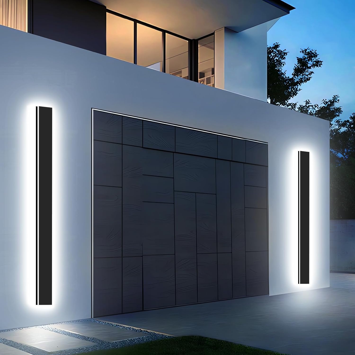 Outdoor Lighting Linear - 47inch 2pcs Modern Outdoor Wall Light,4.33