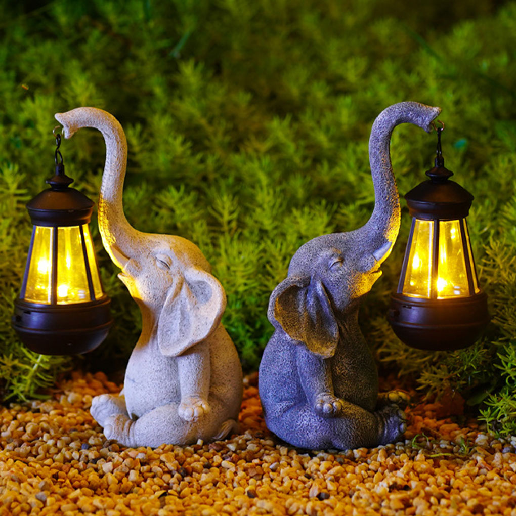 Outdoor Lighting Manufacturers - Resin Elephant Statue Ornament Creative Outdoor