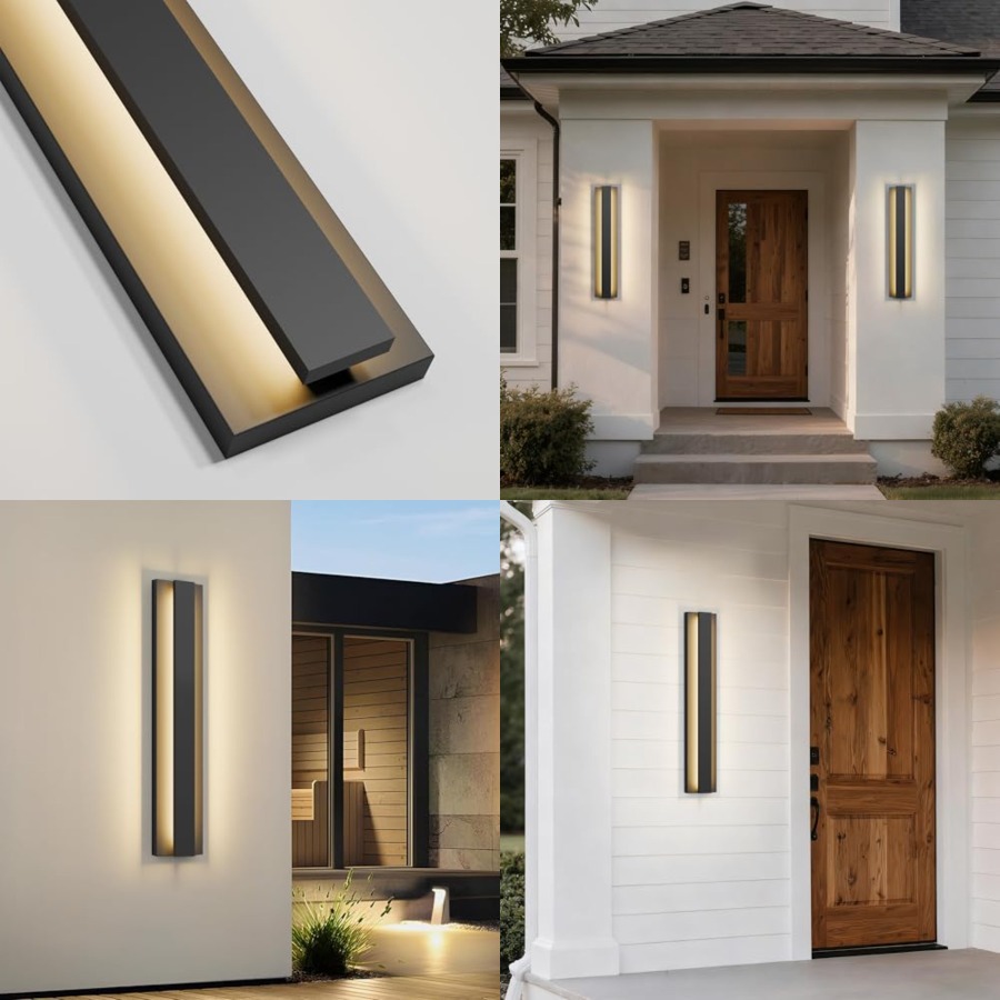 Outdoor Lighting Fixtures - LamQee 23.6 ch Modern Outdoor Wall