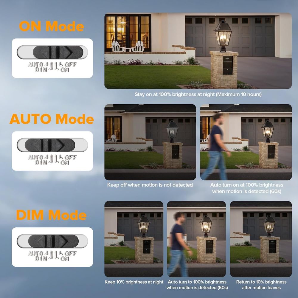 Outdoor Solar Lamp Post Light  - Motion Sensor Outdoor incelemesi ve fiyatı