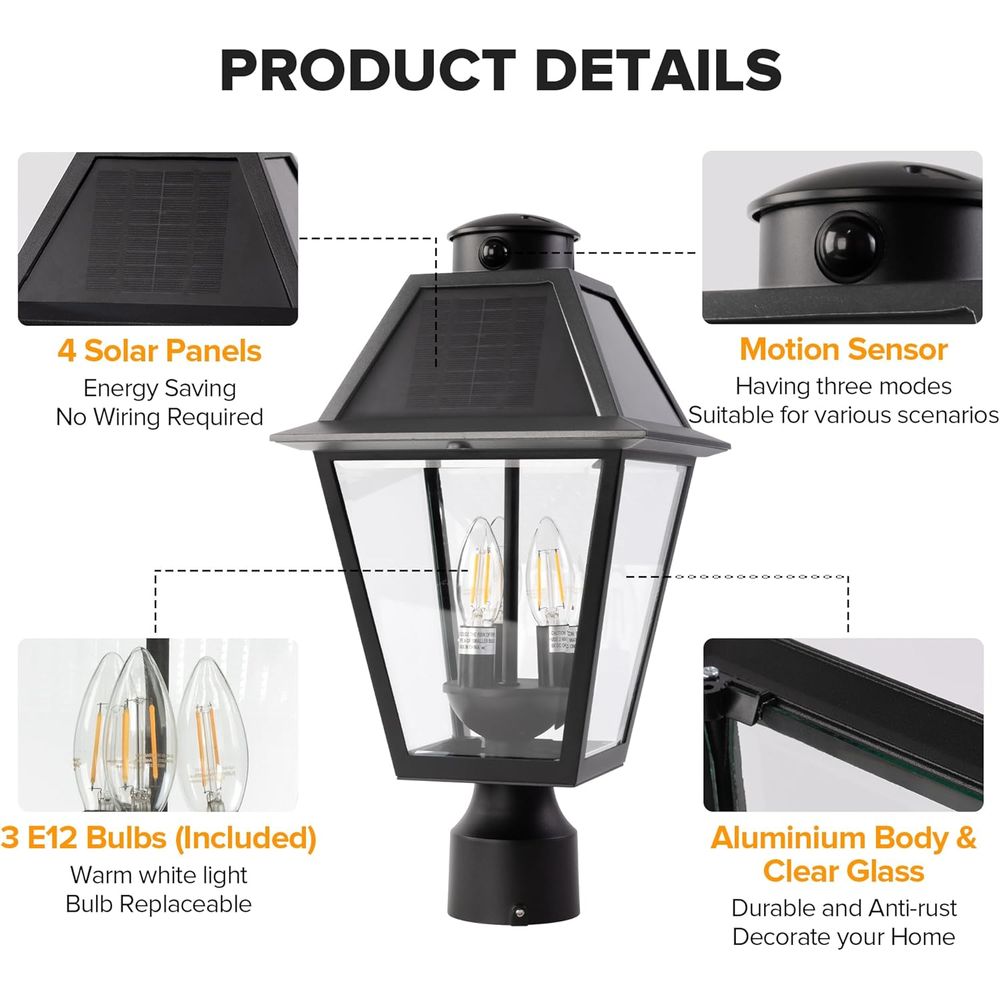 Outdoor Solar Lamp Post Light  - Motion Sensor Outdoor incelemesi ve fiyatı