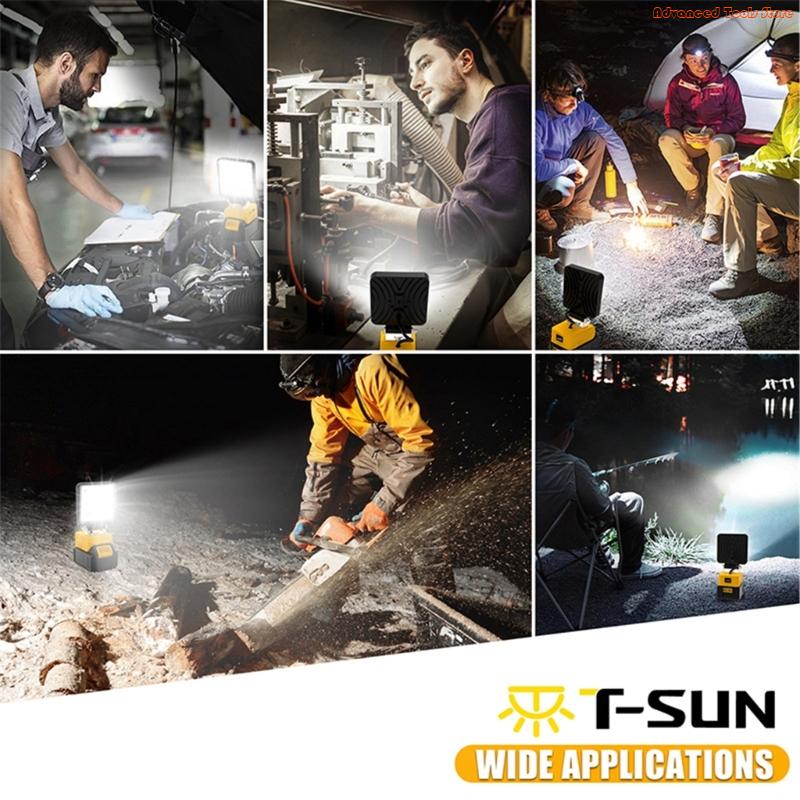 2Pcs Cordless LED Work Light F - Outdoor Lighting Jobs incelemesi ve fiyatı