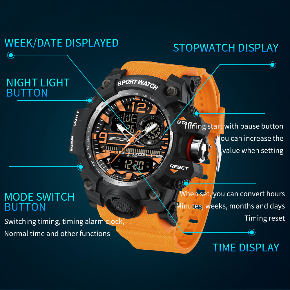 SANDA 3133 Outdoor Men's Watch - Outdoor Lighting For Steps incelemesi ve fiyatı