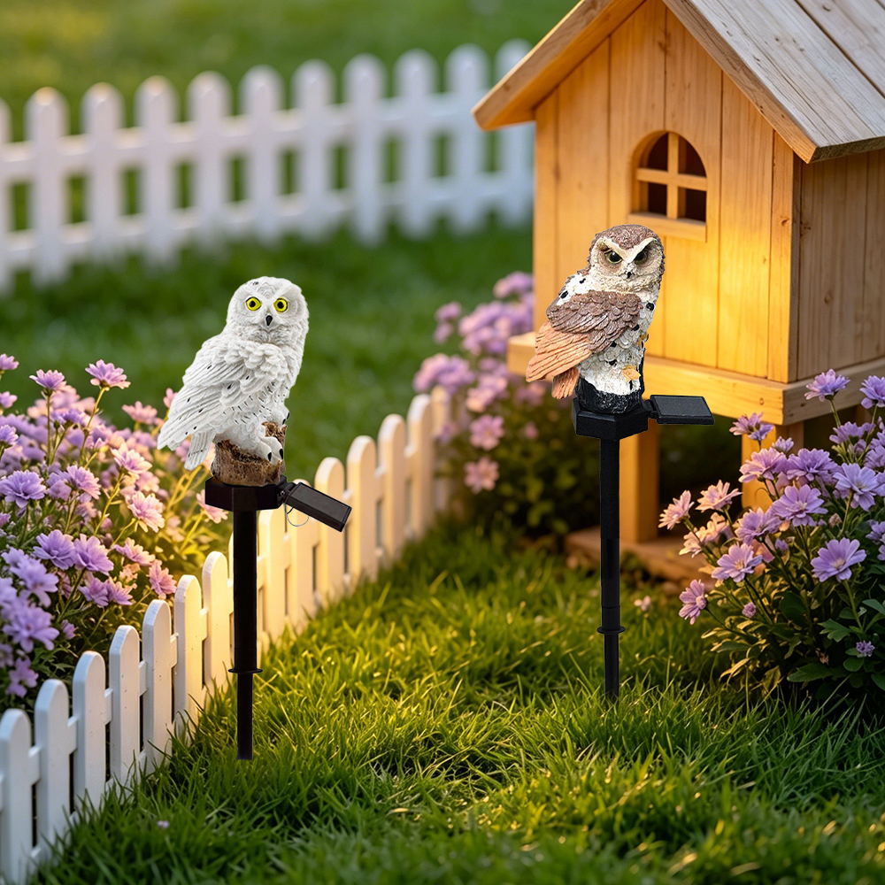 Owl Solar Light, Resin Owl Gro - Outdoor Lighting Fixtures incelemesi ve fiyatı