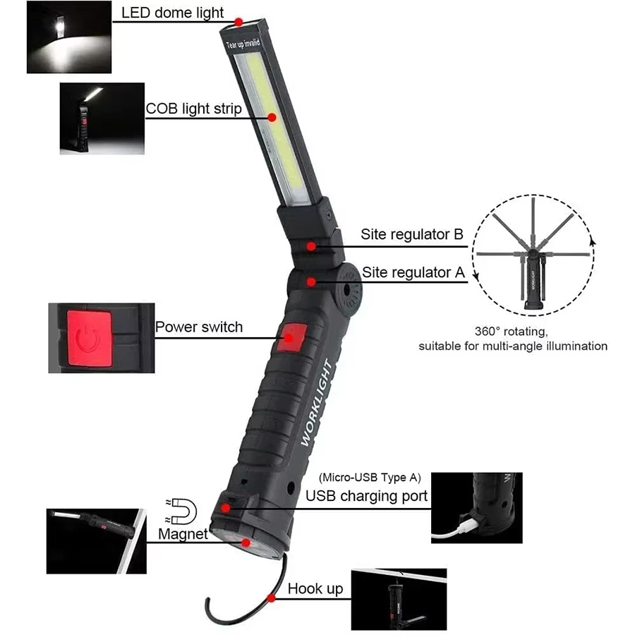 Portable LED Flashlight with M - Outdoor Lighting Fixtures incelemesi ve fiyatı