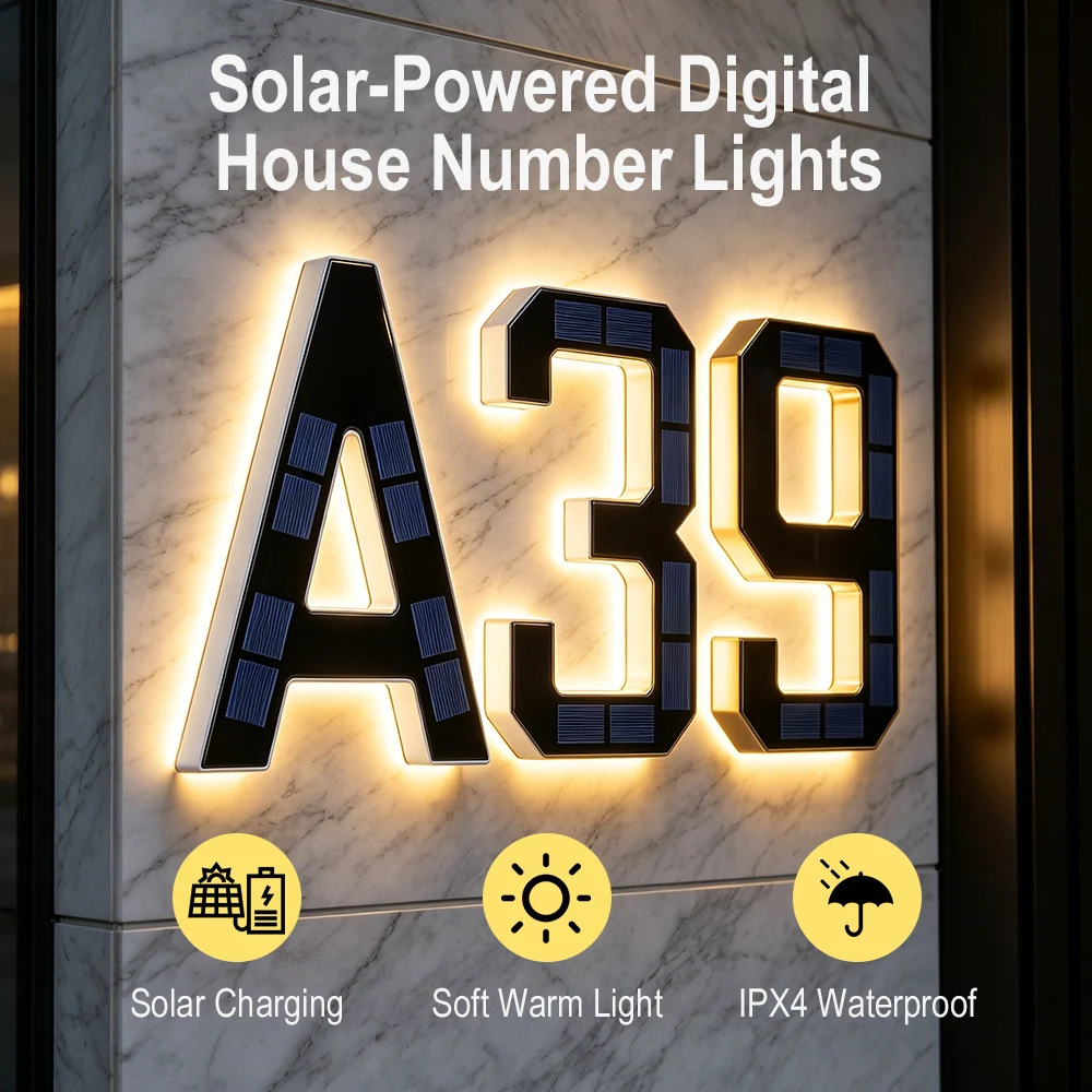12CM Solar House Number Lights - Motion Sensor Outdoor incelemesi ve fiyatı
