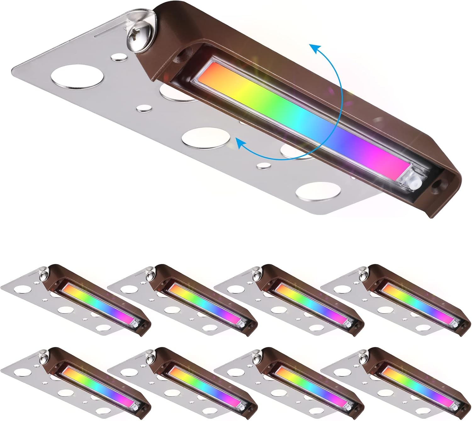 8 Pack RGB 7 Inch 3W LED Retai - Outdoor Lighting For Steps incelemesi ve fiyatı
