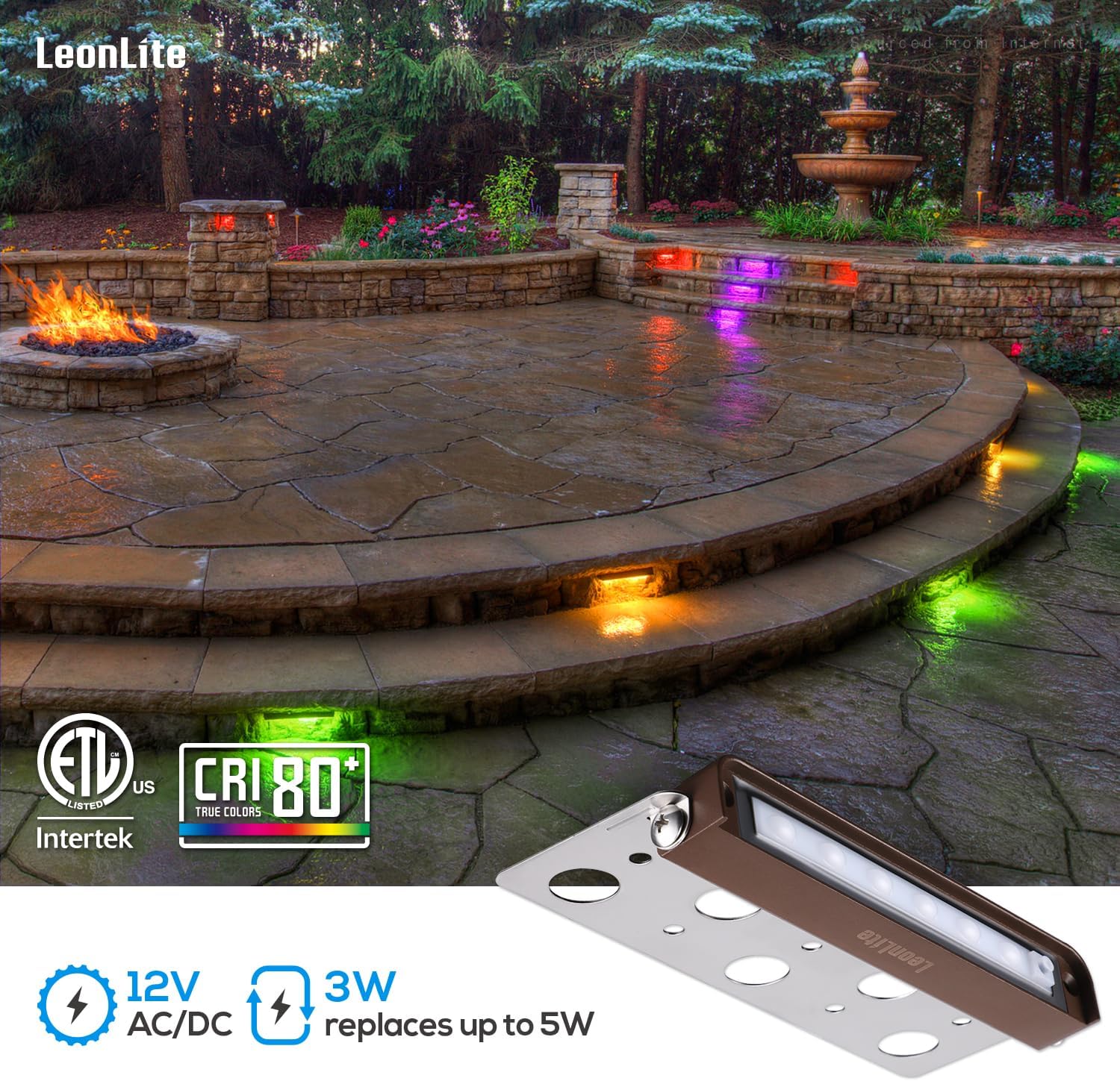 8 Pack RGB 7 Inch 3W LED Retai - Outdoor Lighting For Steps incelemesi ve fiyatı