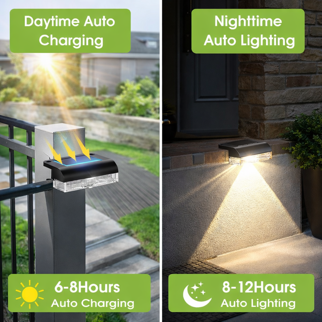 6/14 Pack Outdoor Solar Fence  - Outdoor Lighting For Steps incelemesi ve fiyatı