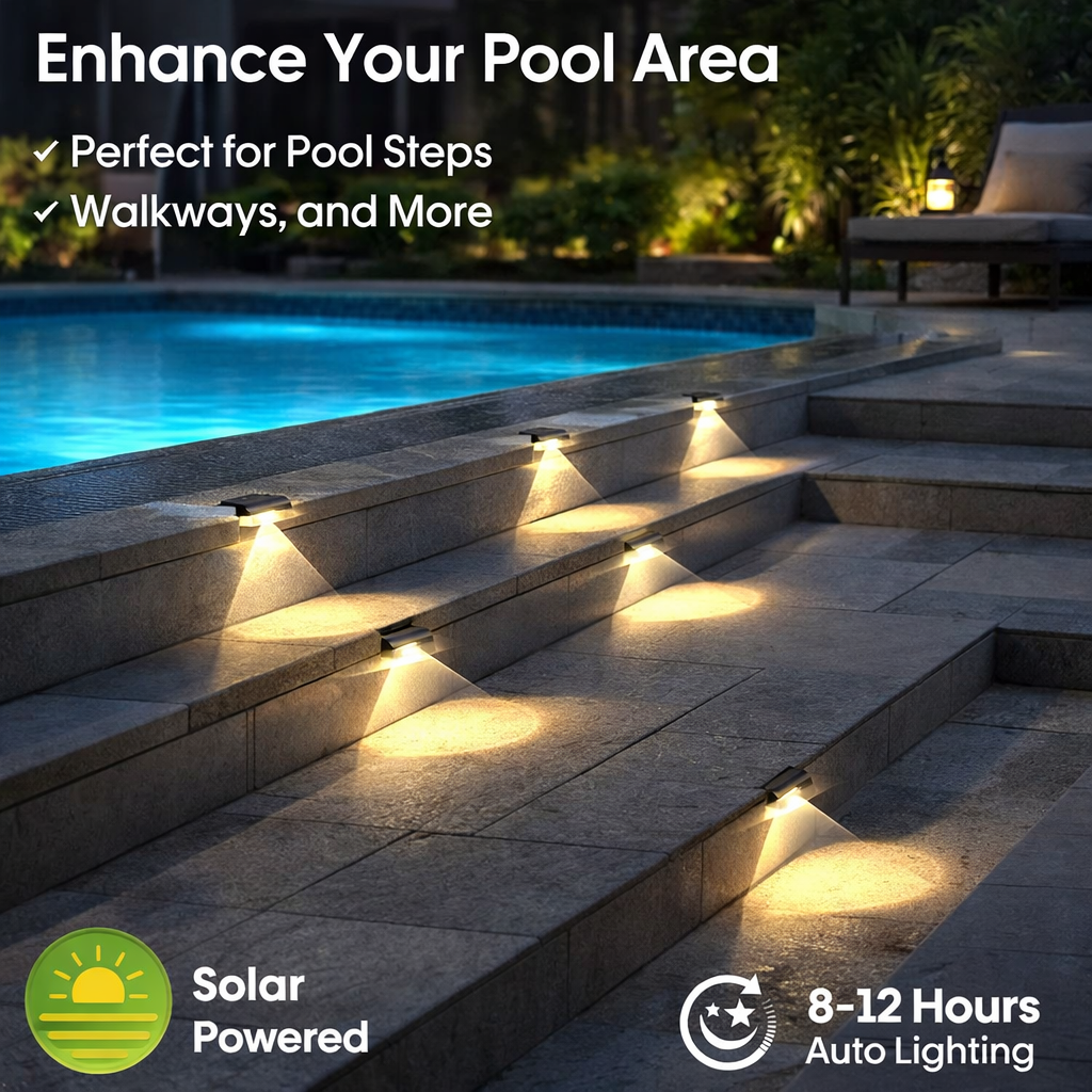 6/14 Pack Outdoor Solar Fence  - Outdoor Lighting For Steps incelemesi ve fiyatı