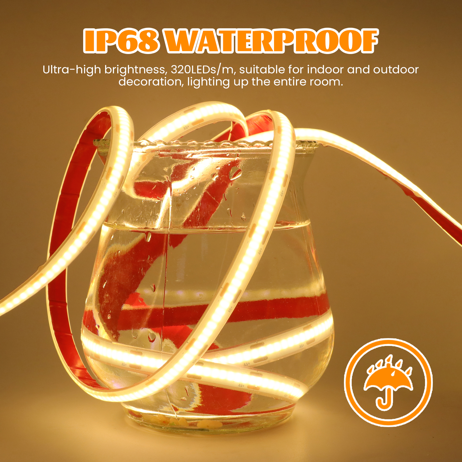 IP68 Waterproof COB LED Strip  - Outdoor Lighting Linear incelemesi ve fiyatı