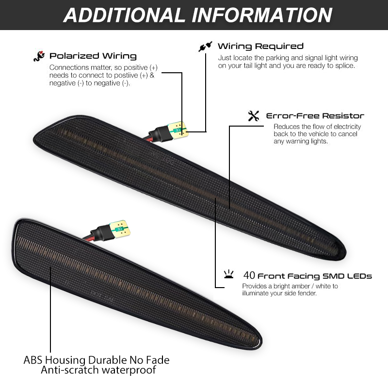 iJDM Front Rear Bumper LED Sid - Outdoor Lighting Yellow incelemesi ve fiyatı