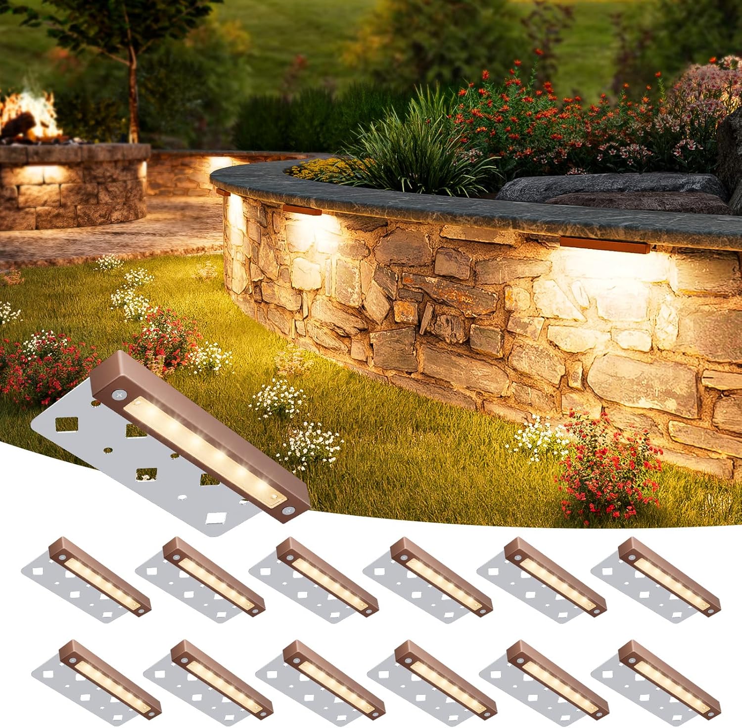 12 Pack 7 Inch Waterproof Cutt - Outdoor Lighting For Steps incelemesi ve fiyatı