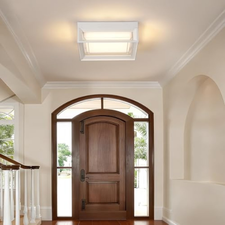 White Square Flush Mount Outdo - Outdoor Lighting Fixtures incelemesi ve fiyatı