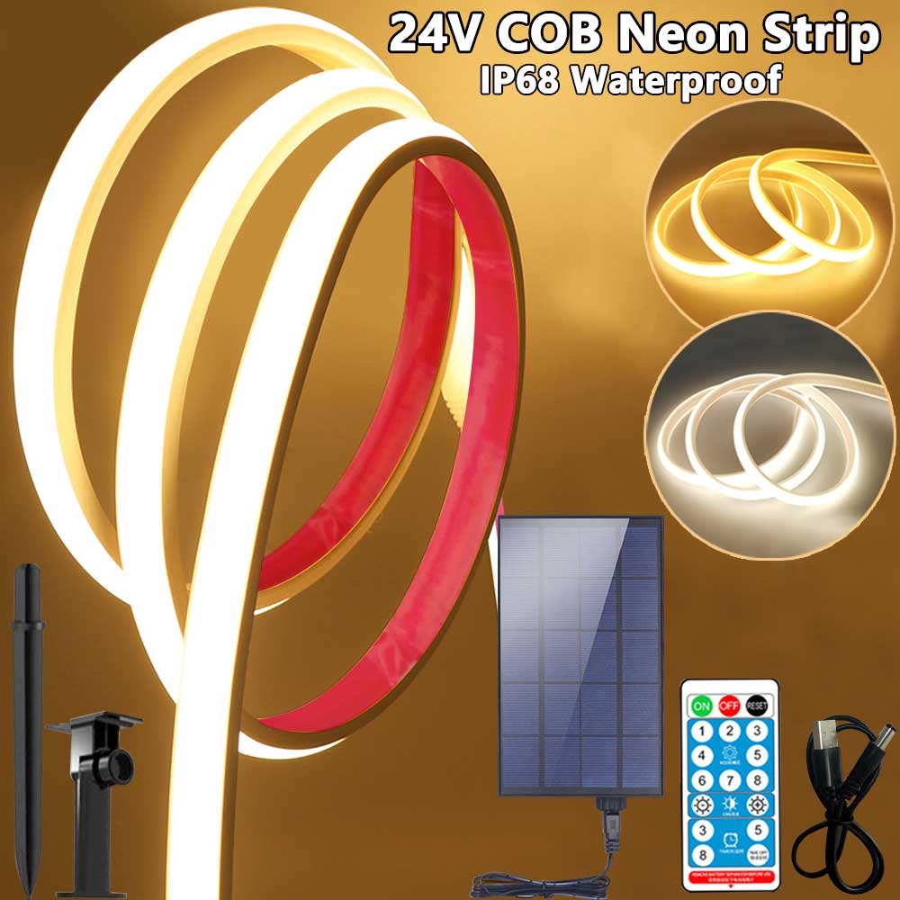 24V Solar COB LED Strip Lights - Outdoor Lighting Linear incelemesi ve fiyatı