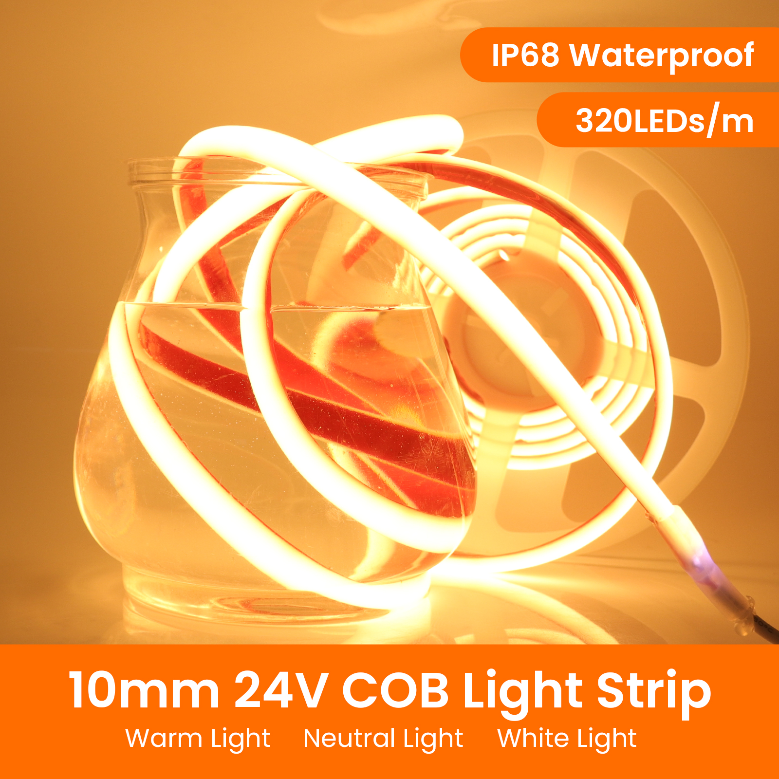 IP68 Waterproof COB LED Strip  - Outdoor Lighting Linear incelemesi ve fiyatı