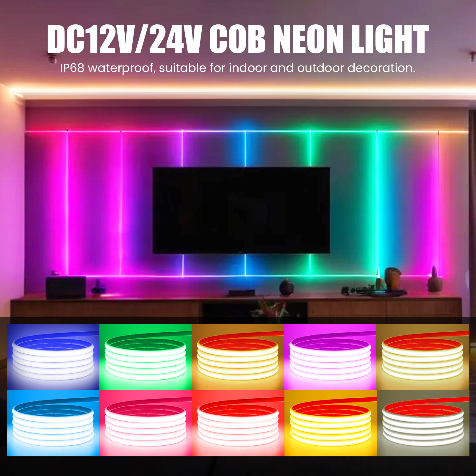 IP68 Waterproof COB LED Strip  - Outdoor Lighting Linear incelemesi ve fiyatı