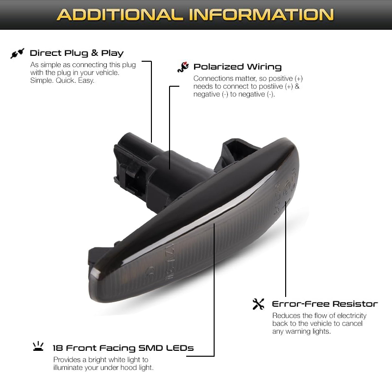 LED Dynamic Turn Signal Side M - Outdoor Lighting Yellow incelemesi ve fiyatı