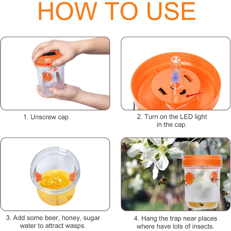 Solar Wasp Traps Hanging Yello - Outdoor Lighting Yellow incelemesi ve fiyatı