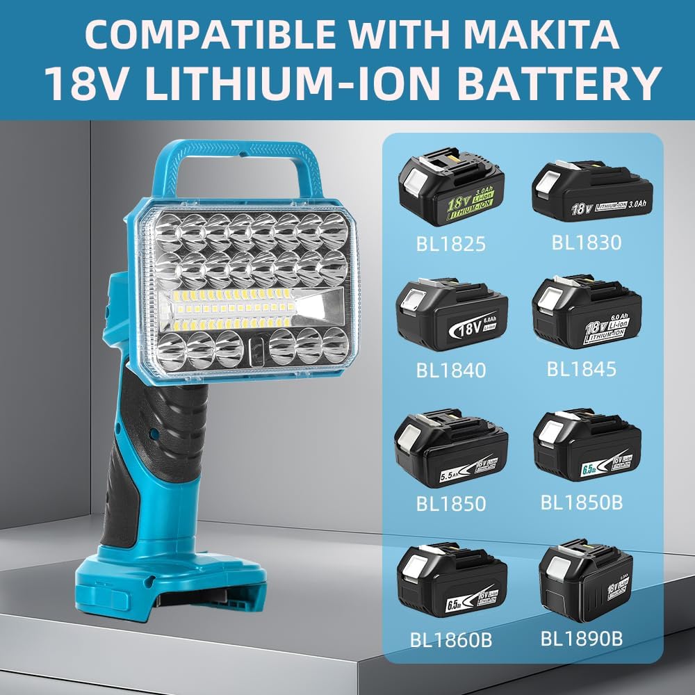 18W 2000LM Cordless LED Flashl - Outdoor Lighting Jobs incelemesi ve fiyatı