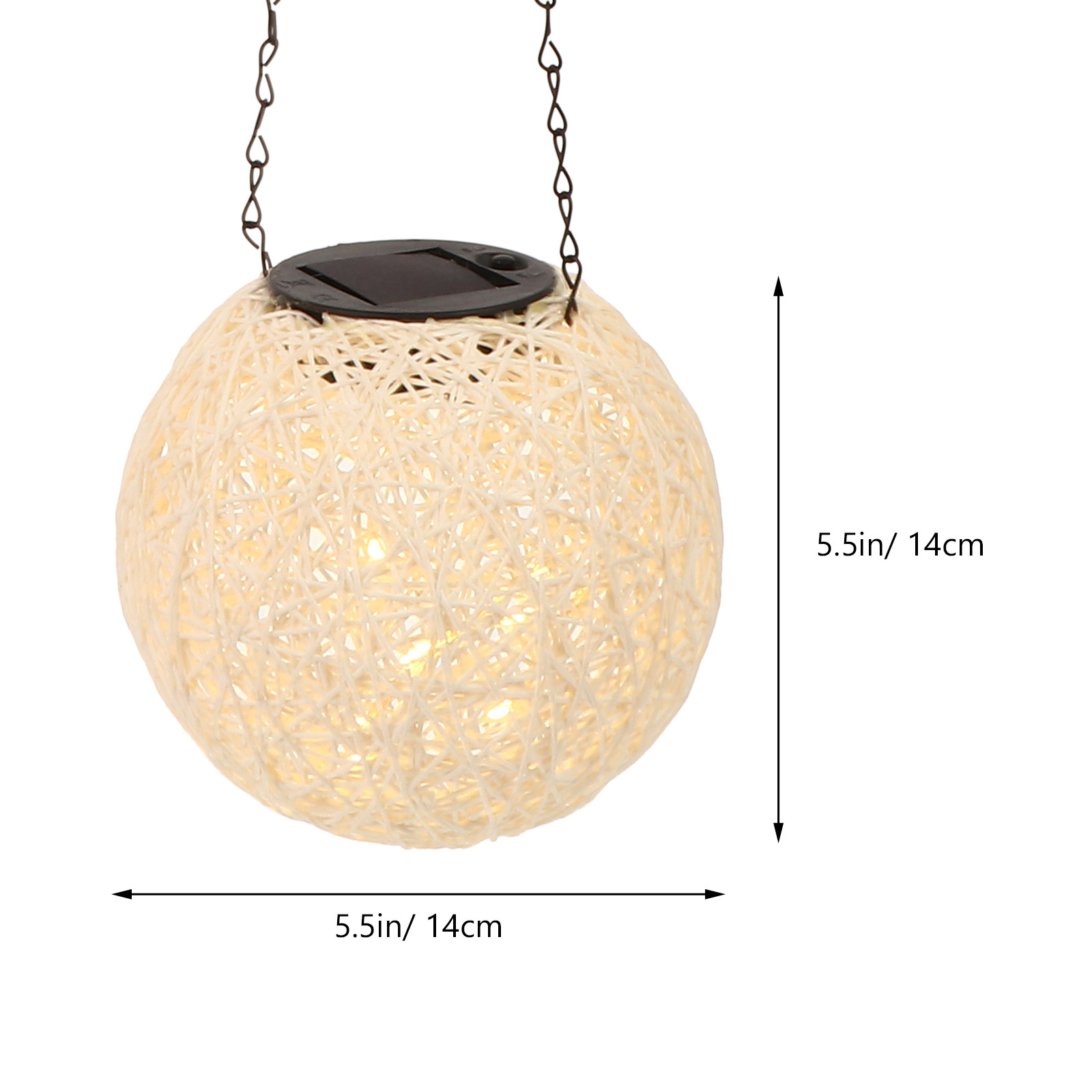 1Pcs Solar Rattan Ball Light O - Outdoor Lighting Yellow incelemesi ve fiyatı