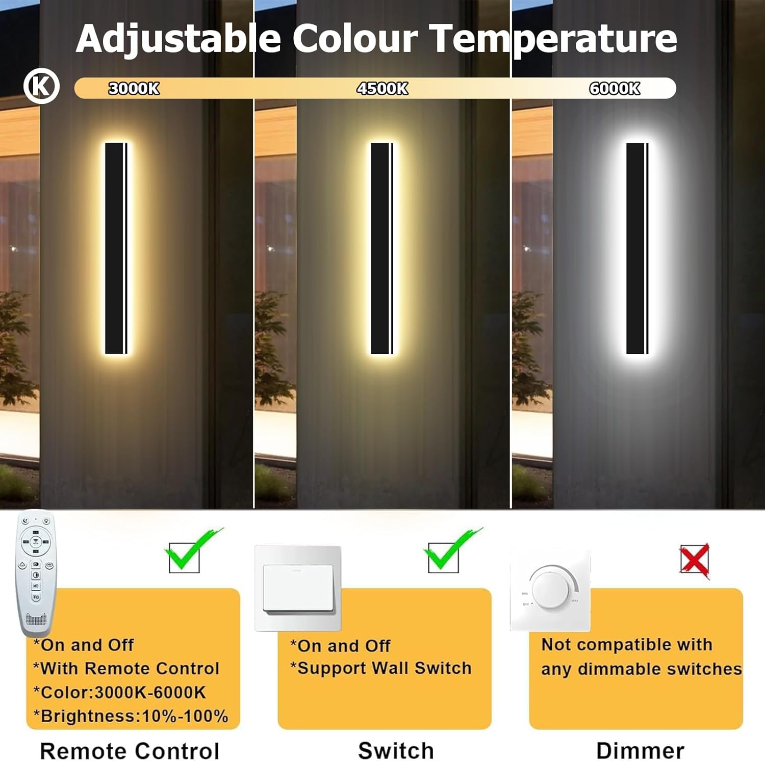 47inch 2pcs Modern Outdoor Wal - Outdoor Lighting Linear incelemesi ve fiyatı