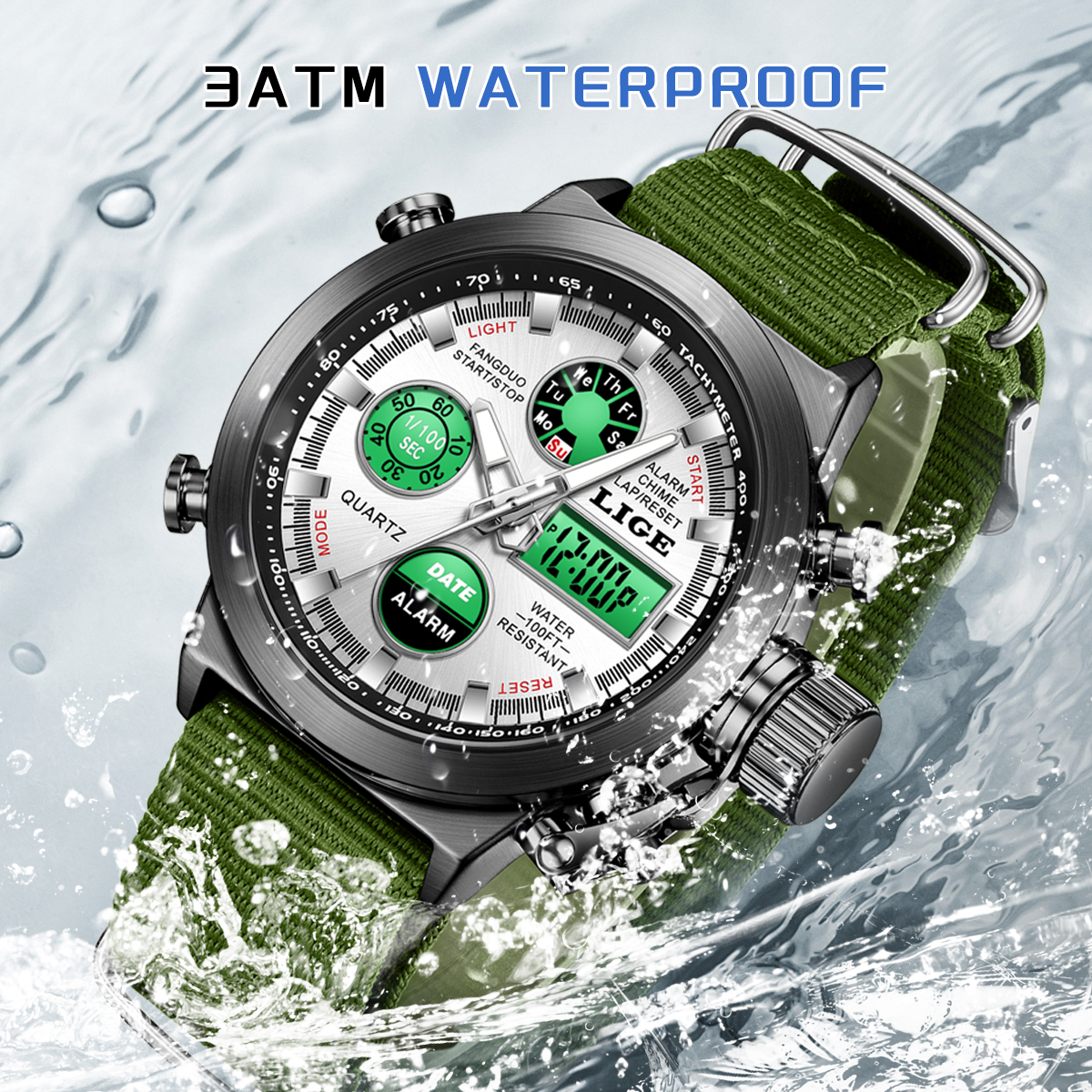 LIGE Outdoor Sport Watch Men D - Outdoor Lighting For Steps incelemesi ve fiyatı