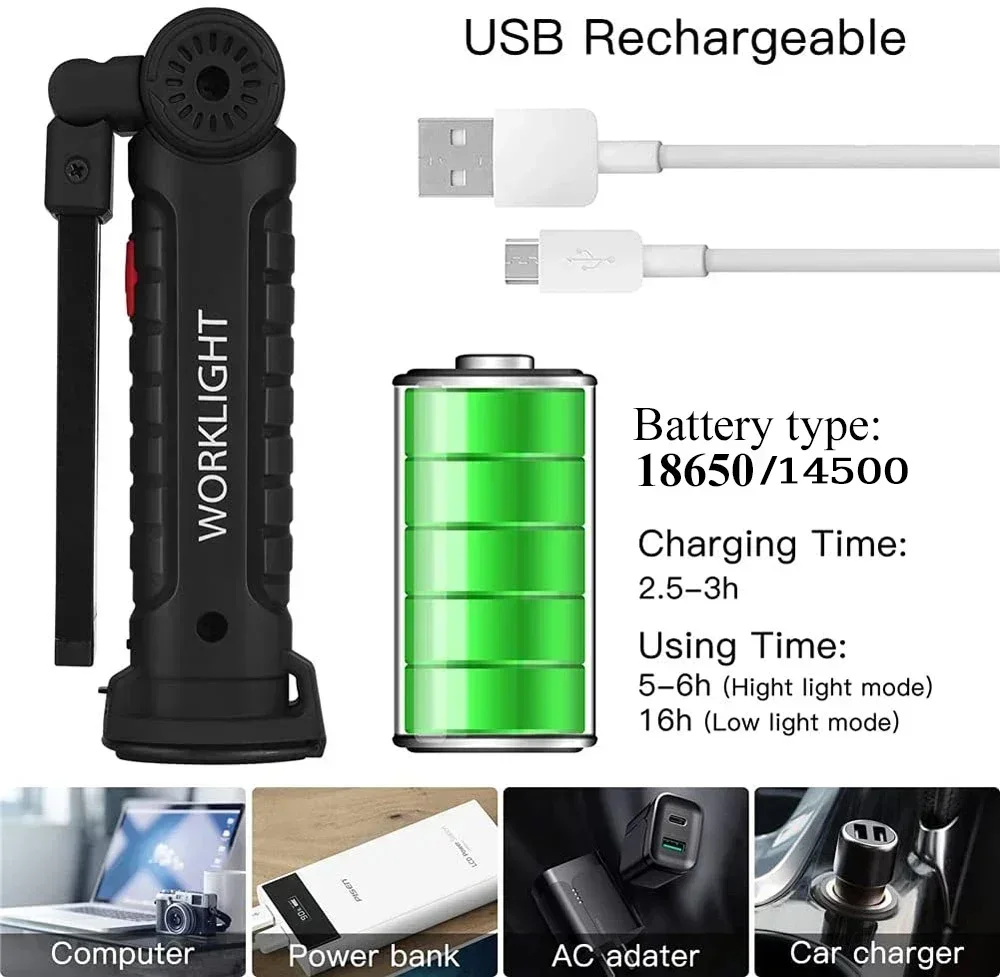 LED COB Flashlight USB Recharg - Outdoor Lighting Fixtures incelemesi ve fiyatı