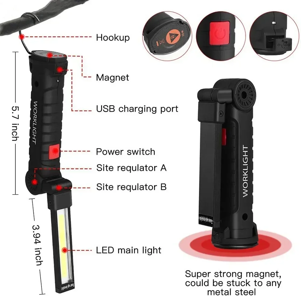 LED COB Flashlight USB Recharg - Outdoor Lighting Fixtures incelemesi ve fiyatı